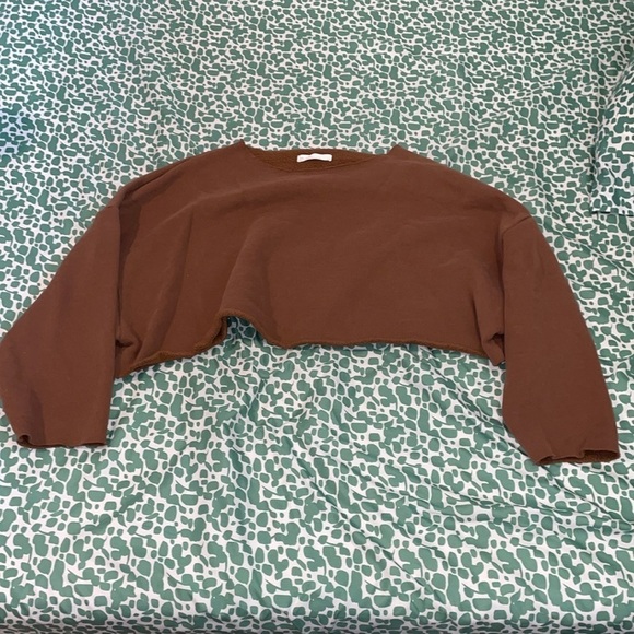 OAK + FORT Tops - Oak + Fort Cropped Sweatshirt